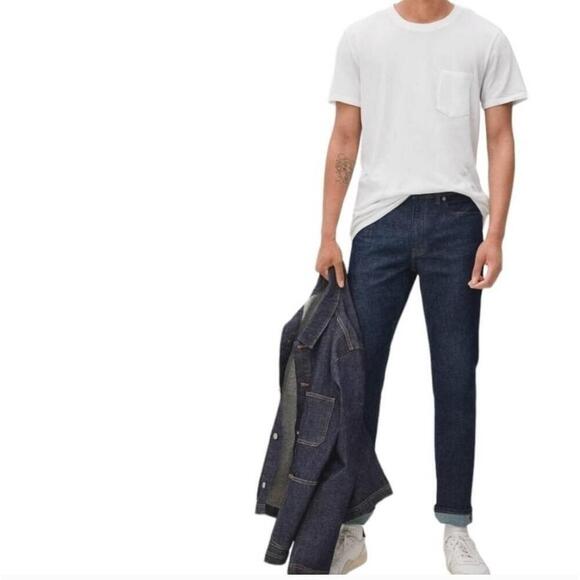 Everlane Mens The Slim 4-Way Stretch Organic Jean Deep Indigo Size 31X28 - Picture 4 of 8